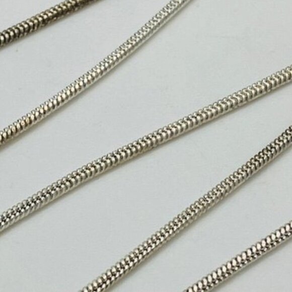 Sterling Silver LOVE Engraved Bar Pendant on Sterling Snake Chain - Picture 6 of 9